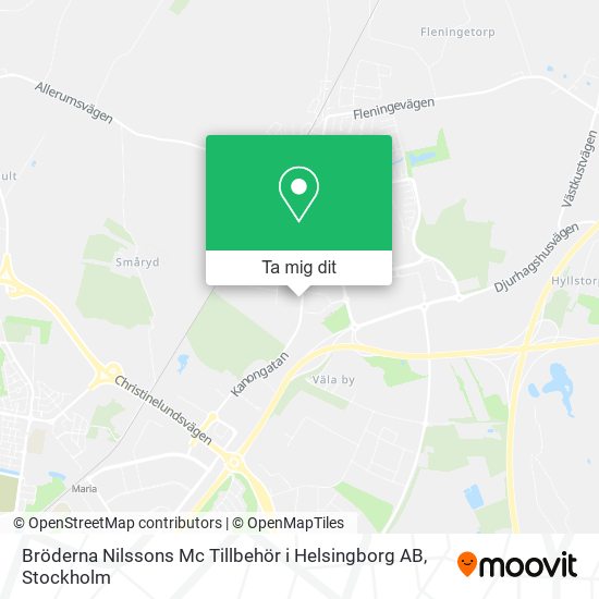 Bröderna Nilssons Mc Tillbehör i Helsingborg AB karta