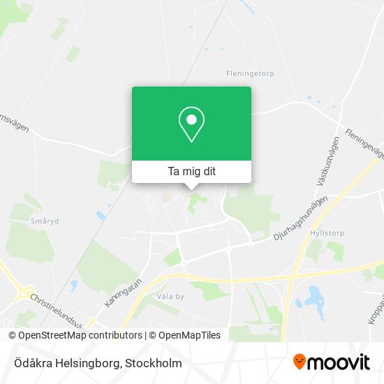 Ödåkra Helsingborg karta