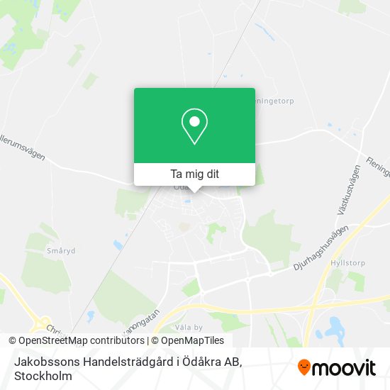 Jakobssons Handelsträdgård i Ödåkra AB karta