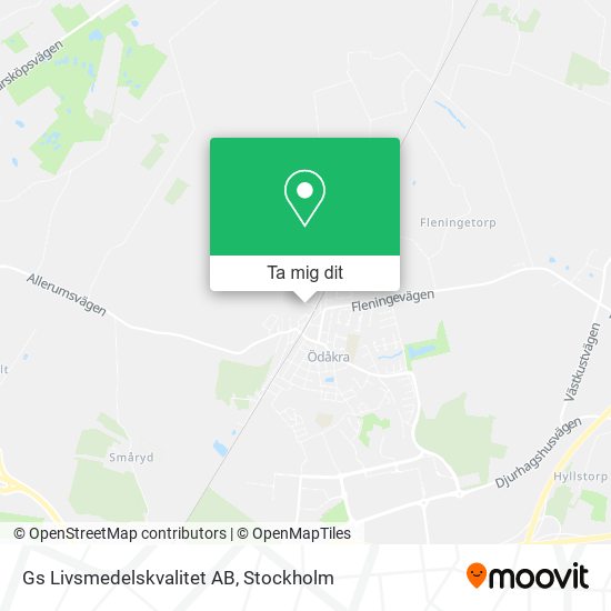 Gs Livsmedelskvalitet AB karta