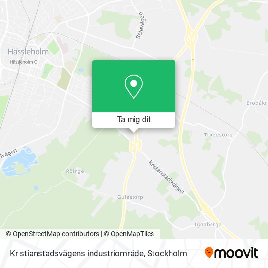 Kristianstadsvägens industriområde karta