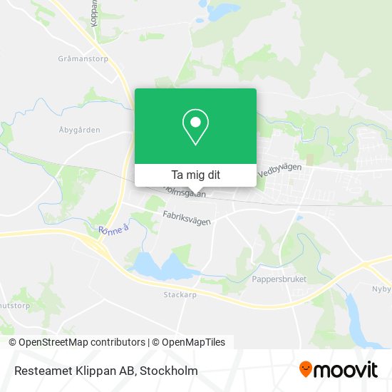 Resteamet Klippan AB karta
