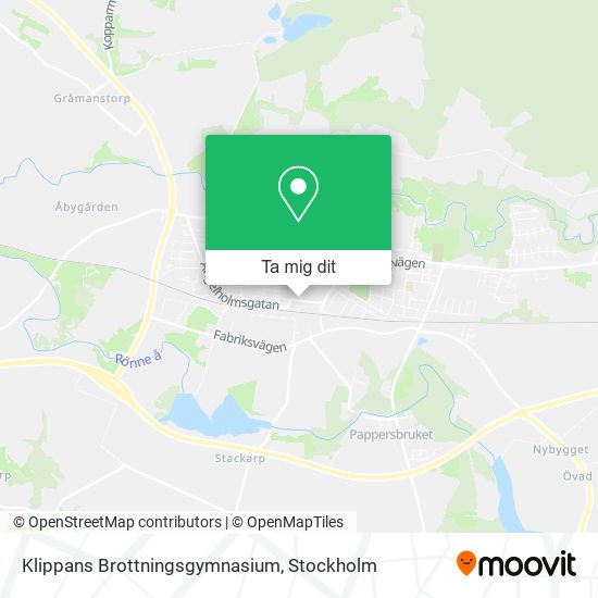 Klippans Brottningsgymnasium karta