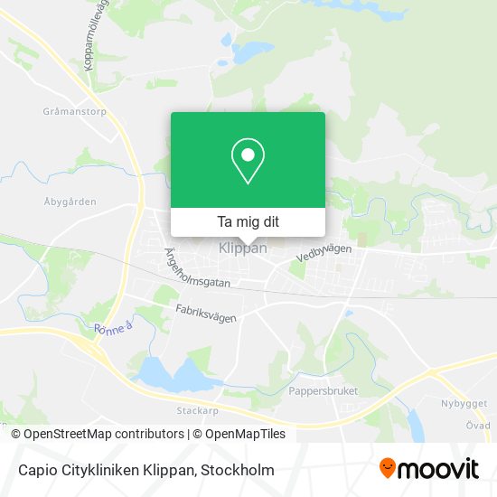 Capio Citykliniken Klippan karta