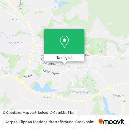 Korpen Klippan Motionsidrottsförbund karta