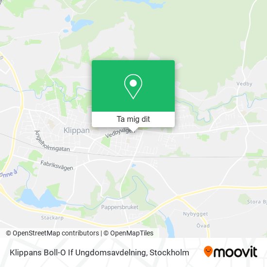 Klippans Boll-O If Ungdomsavdelning karta