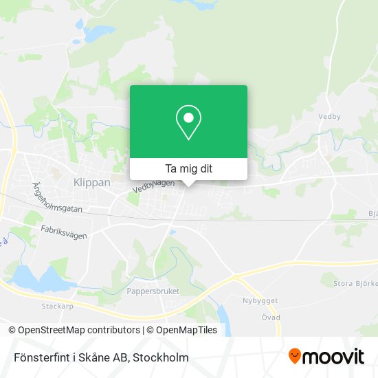 Fönsterfint i Skåne AB karta