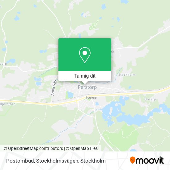 Postombud, Stockholmsvägen karta