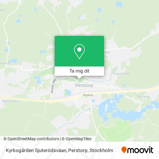 Kyrkogården Sjuterödsväan, Perstorp karta