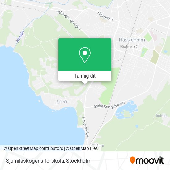 Sjumilaskogens förskola karta