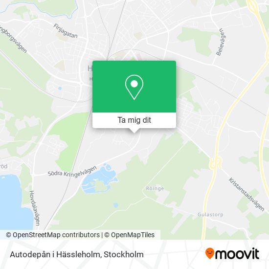 Autodepån i Hässleholm karta