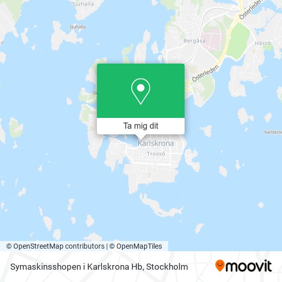 Symaskinsshopen i Karlskrona Hb karta
