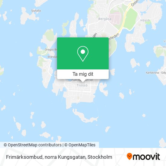 Frimärksombud, norra Kungsgatan karta