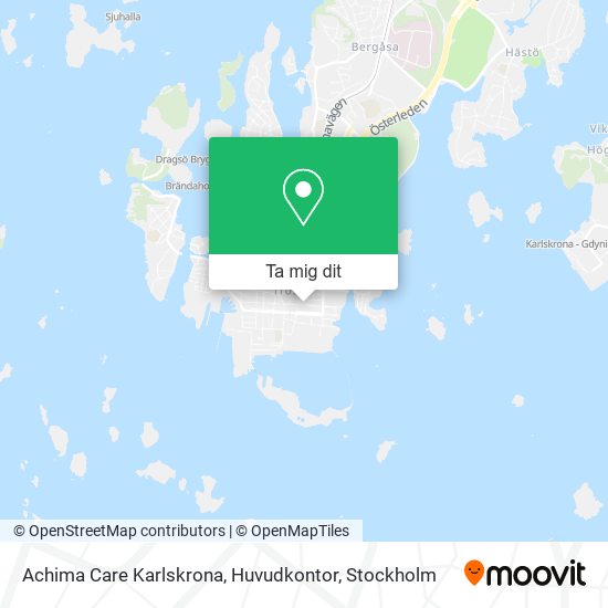 Achima Care Karlskrona, Huvudkontor karta