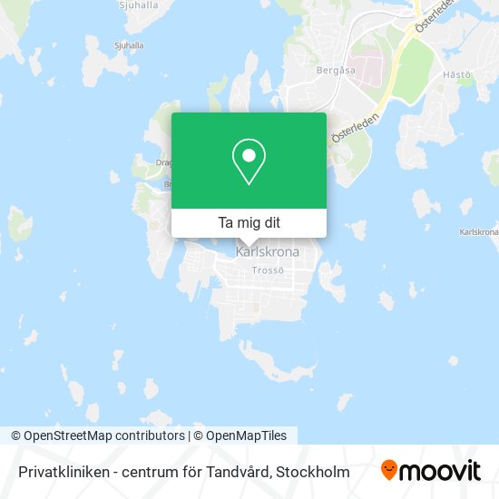 Privatkliniken - centrum för Tandvård karta