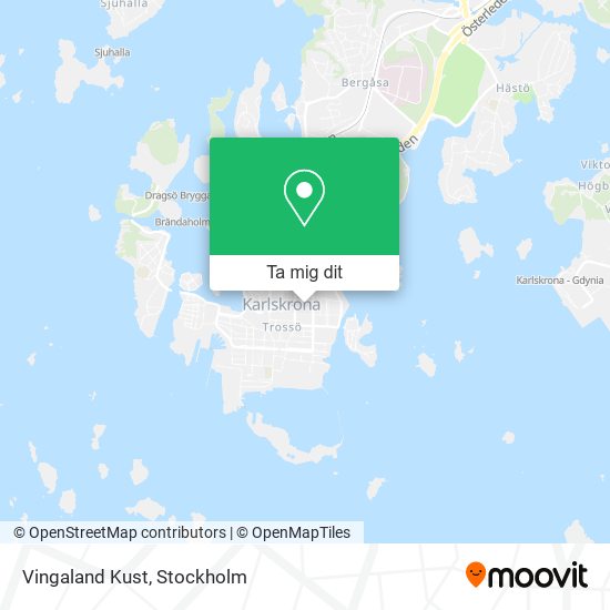 Vingaland Kust karta