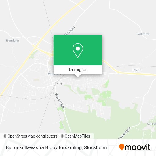 Björnekulla-västra Broby församling karta