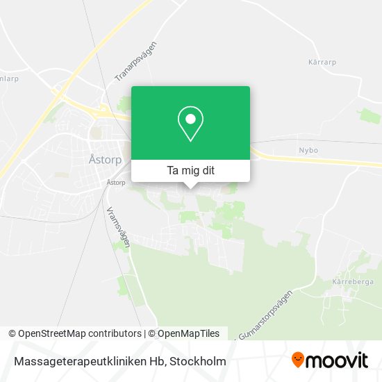 Massageterapeutkliniken Hb karta