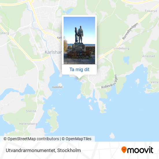 Utvandrarmonumentet karta