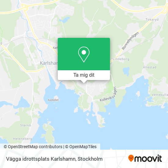 Vägga idrottsplats Karlshamn karta