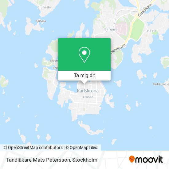 Tandläkare Mats Petersson karta