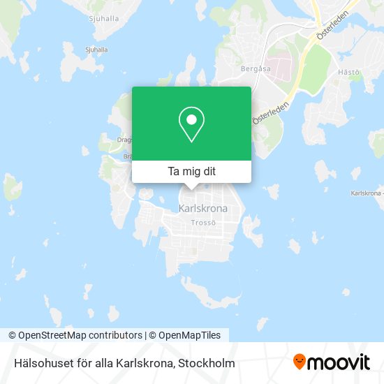 Hälsohuset för alla Karlskrona karta