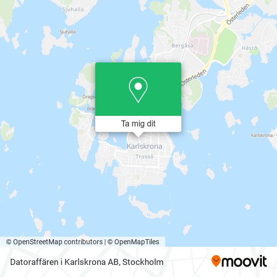 Datoraffären i Karlskrona AB karta