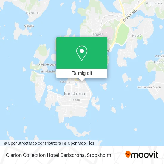 Clarion Collection Hotel Carlscrona karta