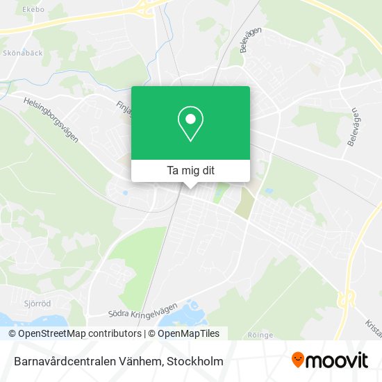 Barnavårdcentralen Vänhem karta