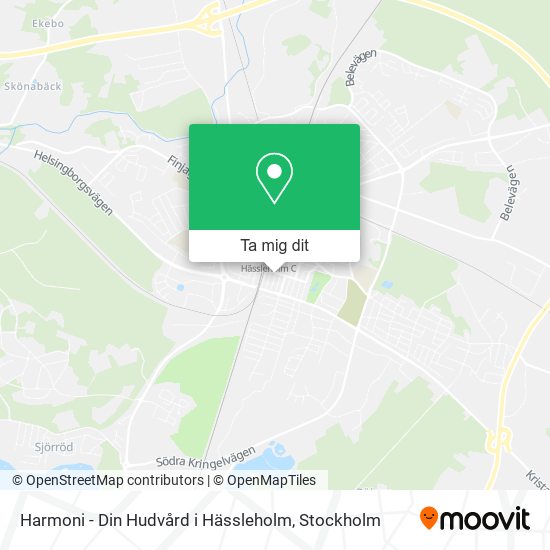 Harmoni - Din Hudvård i Hässleholm karta
