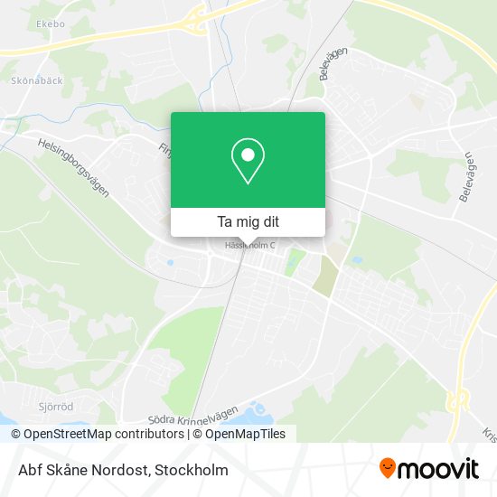 Abf Skåne Nordost karta