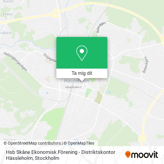 Hsb Skåne Ekonomisk Förening - Distriktskontor Hässleholm karta