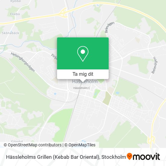 Hässleholms Grillen (Kebab Bar Oriental) karta