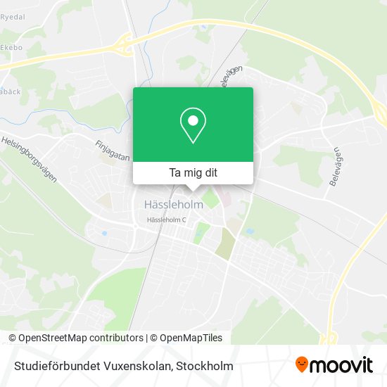 Studieförbundet Vuxenskolan karta