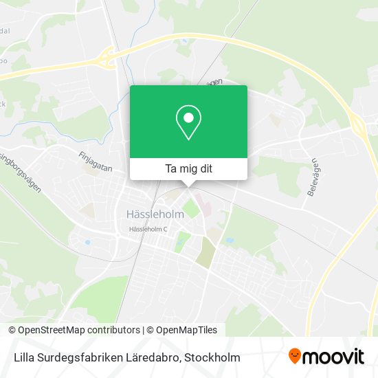 Lilla Surdegsfabriken Läredabro karta