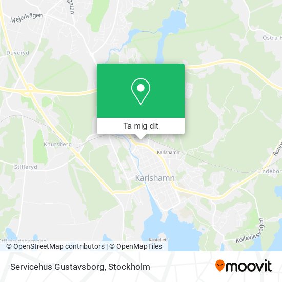 Servicehus Gustavsborg karta
