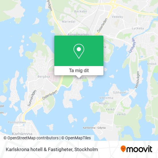 Karlskrona hotell & Fastigheter karta