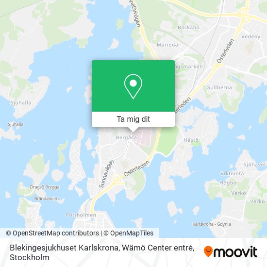 Blekingesjukhuset Karlskrona, Wämö Center entré karta