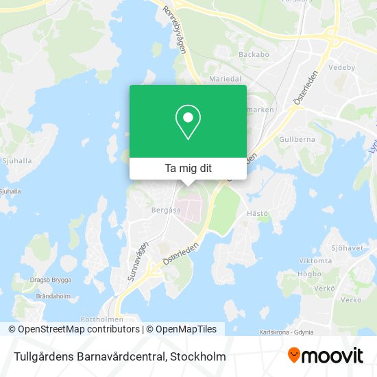 Tullgårdens Barnavårdcentral karta