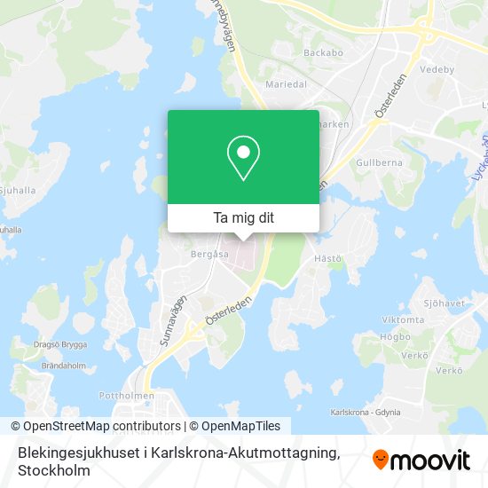 Blekingesjukhuset i Karlskrona-Akutmottagning karta