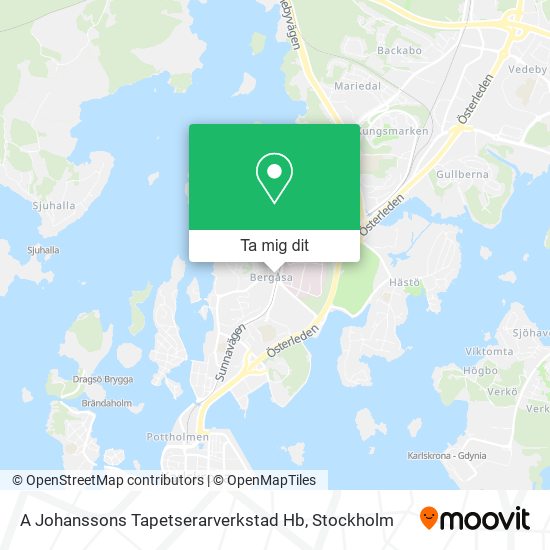 A Johanssons Tapetserarverkstad Hb karta