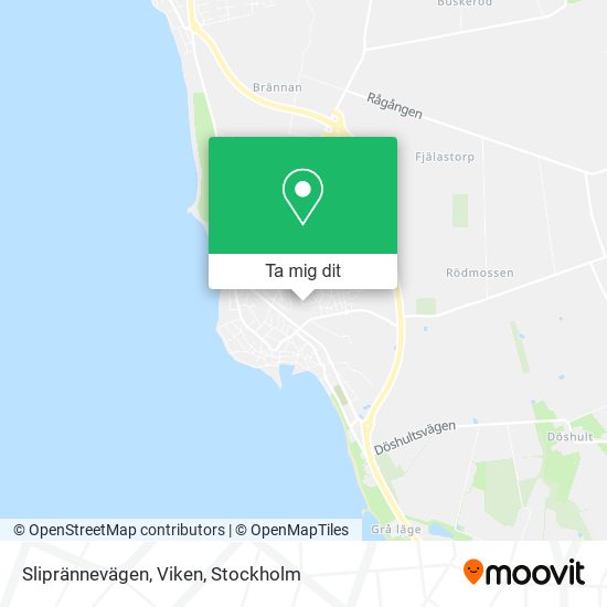 Sliprännevägen, Viken karta