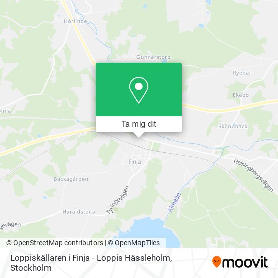 Loppiskällaren i Finja - Loppis Hässleholm karta