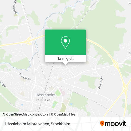 Hässleholm Mistelvägen karta