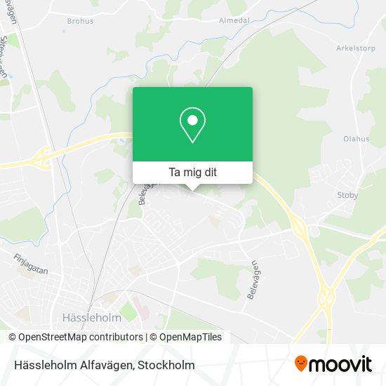 Hässleholm Alfavägen karta