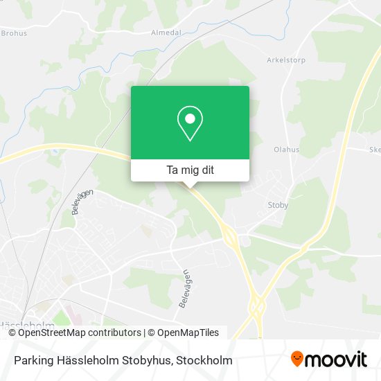 Parking Hässleholm Stobyhus karta