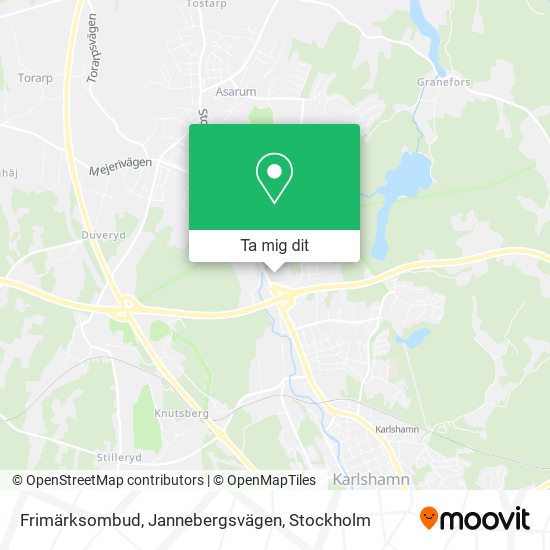 Frimärksombud, Jannebergsvägen karta