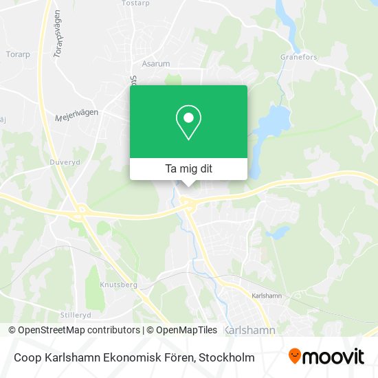 Coop Karlshamn Ekonomisk Fören karta