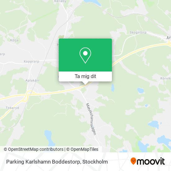 Parking Karlshamn Boddestorp karta