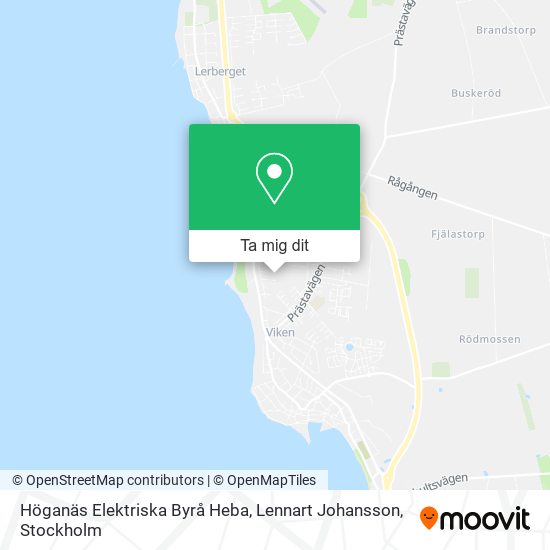 Höganäs Elektriska Byrå Heba, Lennart Johansson karta
